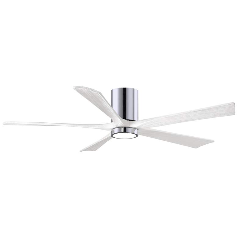 Image 1 60" Irene-5HLK Polished Chrome and White LED Ceiling Fan with Remote