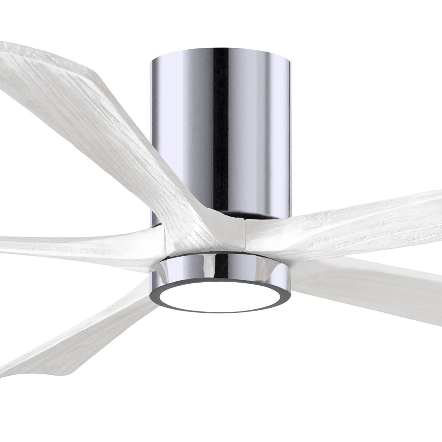 Image 2 60" Irene-5HLK Polished Chrome and White LED Ceiling Fan with Remote more views