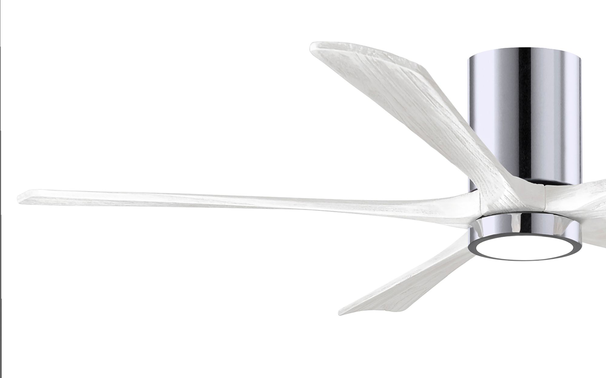 Image 3 60" Irene-5HLK Polished Chrome and White LED Ceiling Fan with Remote more views