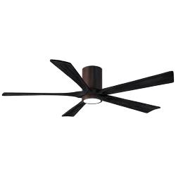60" Irene-5HLK Textured Bronze and Black LED Ceiling Fan with Remote