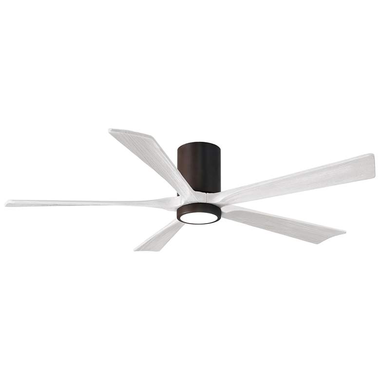 Image 1 60" Irene-5HLK Textured Bronze and White LED Ceiling Fan with Remote