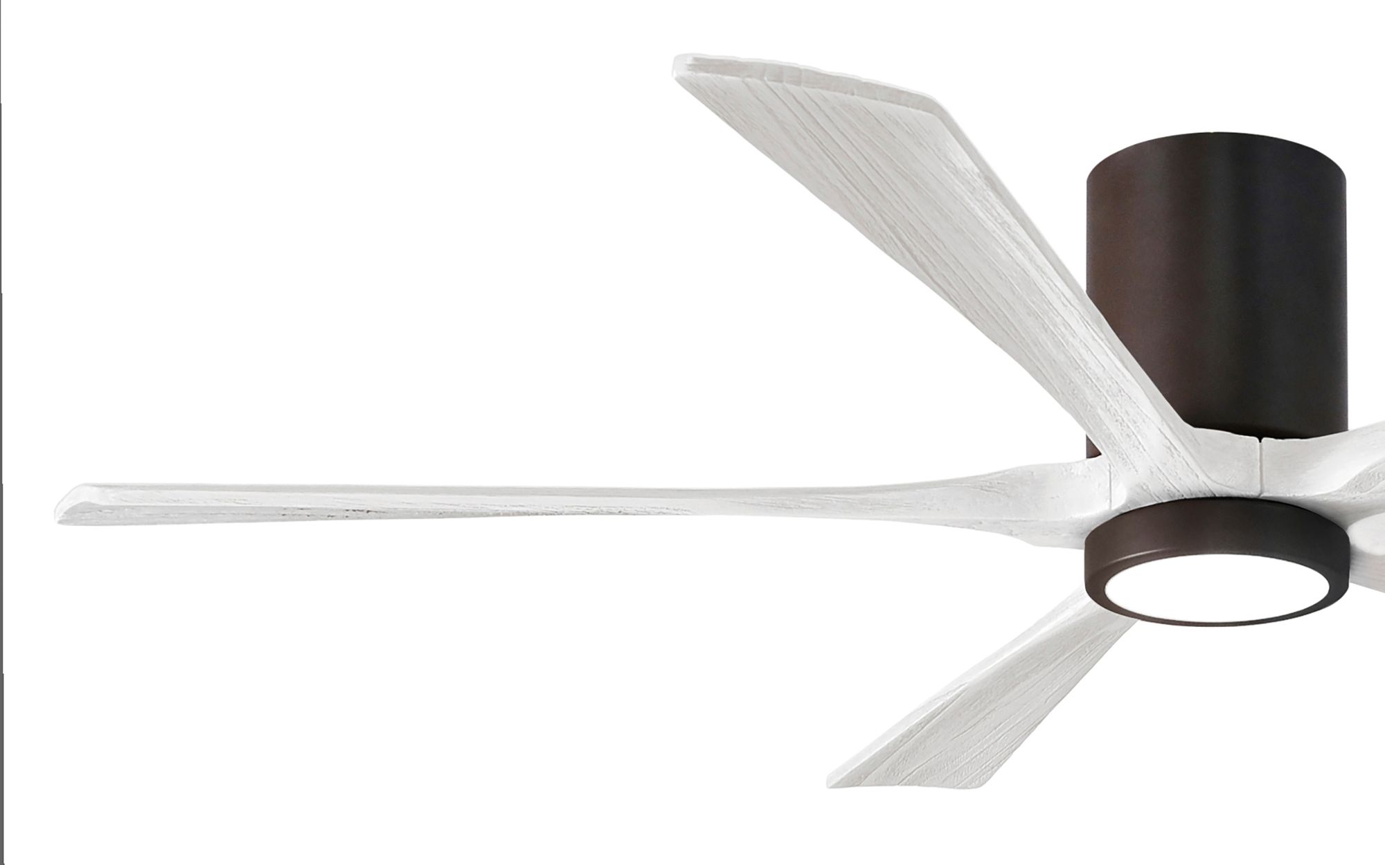 Image 3 60" Irene-5HLK Textured Bronze and White LED Ceiling Fan with Remote more views