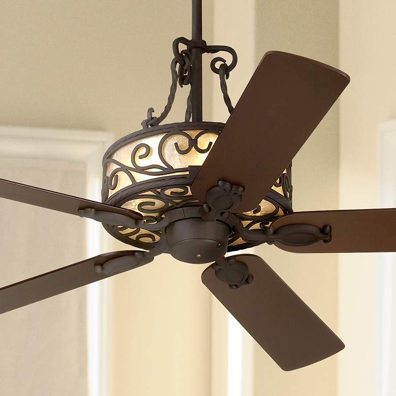 Image 1 60 inch John Timberland Natural Mica Collection Iron Ceiling Fan