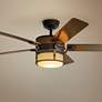 60" Kichler Ahrendale Auburn LED Outdoor Ceiling Fan with Wall Control