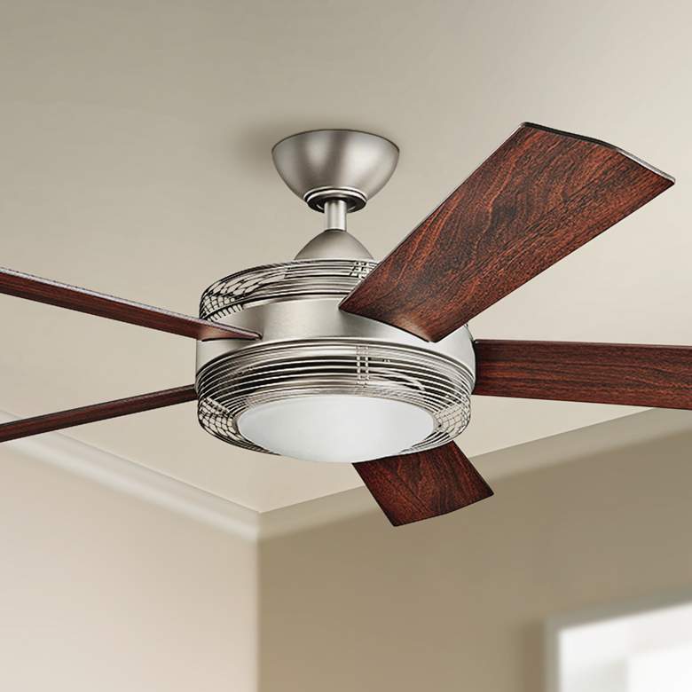 Image 1 60 inch Kichler Enthrall LED Brushed Nickel Ceiling Fan
