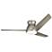 60" Kichler Eris Nickel LED Hugger Ceiling Fan with Wall Control