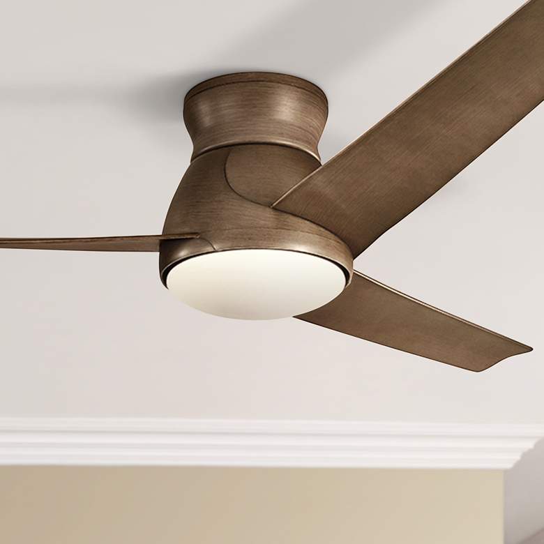 Image 1 60 inch Kichler Eris Walnut LED Hugger Ceiling Fan