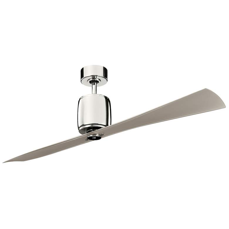 Image 3 60 inch Kichler Ferron Nickel Indoor 2-Blade Ceiling Fan with Remote