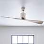 60" Kichler Ferron Nickel Indoor 2-Blade Ceiling Fan with Remote in scene