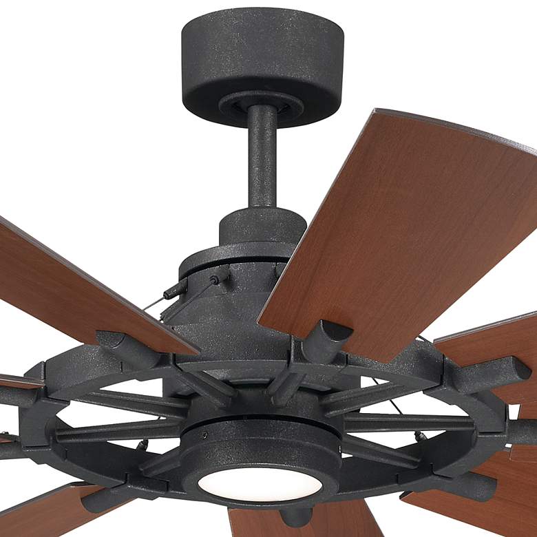 Image 2 60" Kichler Gentry Distressed Black LED Ceiling Fan with Wall Control more views