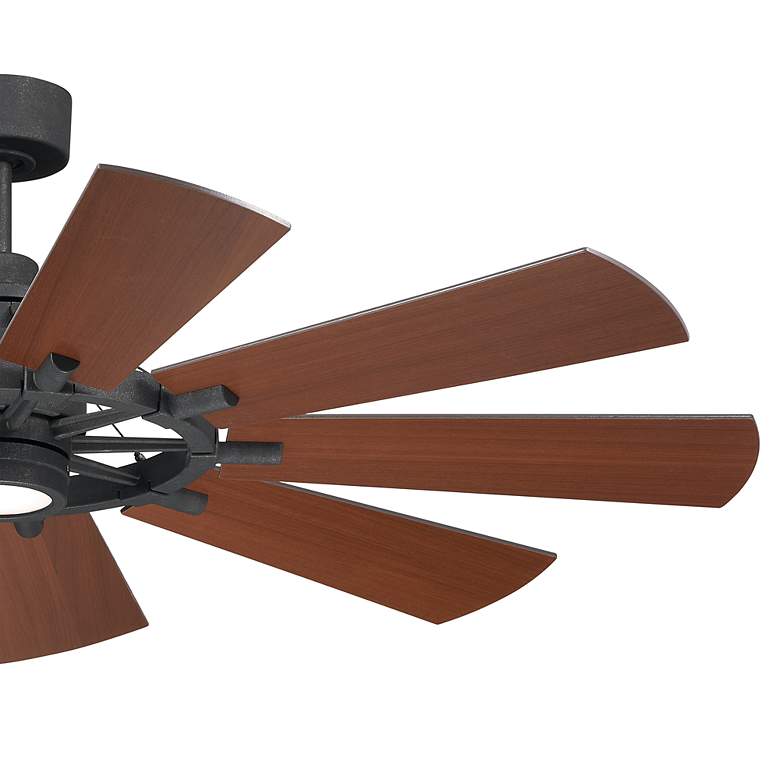 Image 4 60" Kichler Gentry Distressed Black LED Ceiling Fan with Wall Control more views
