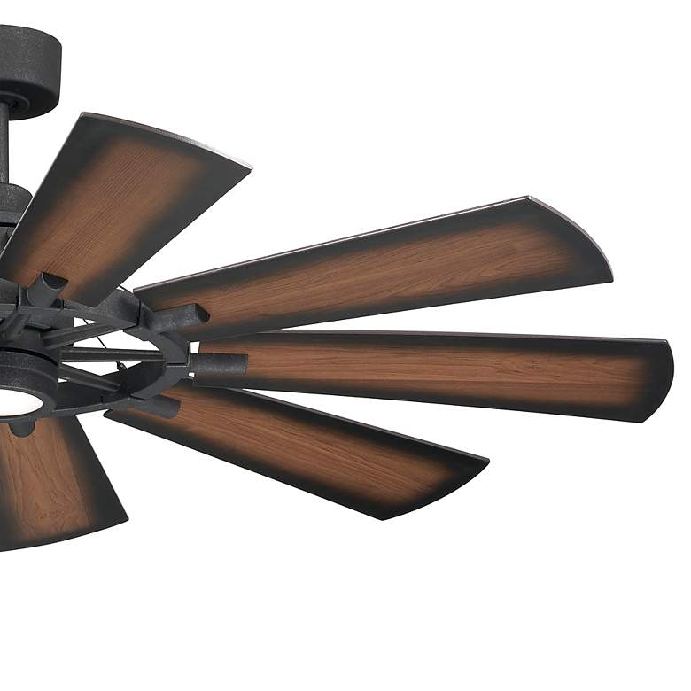 Image 5 60" Kichler Gentry Distressed Black LED Ceiling Fan with Wall Control more views