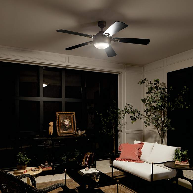 Image 7 60" Kichler Humble Character Bronze LED Ceiling Fan more views