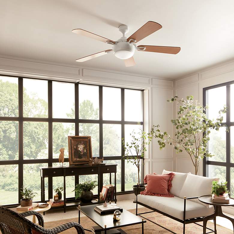 Image 5 60" Kichler Humble White Finish 5-Blade Ceiling Fan more views