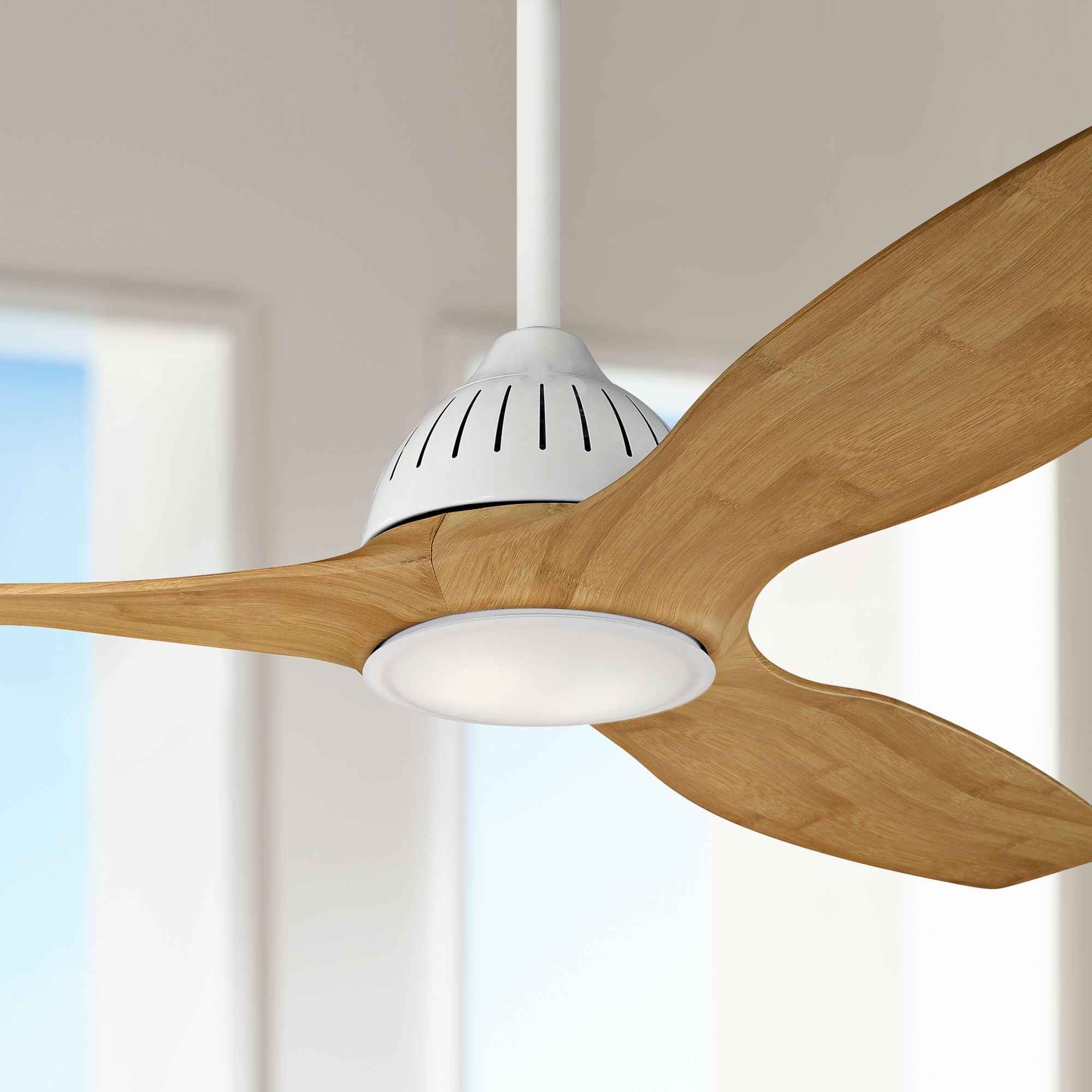 bamboo ceiling fan with light