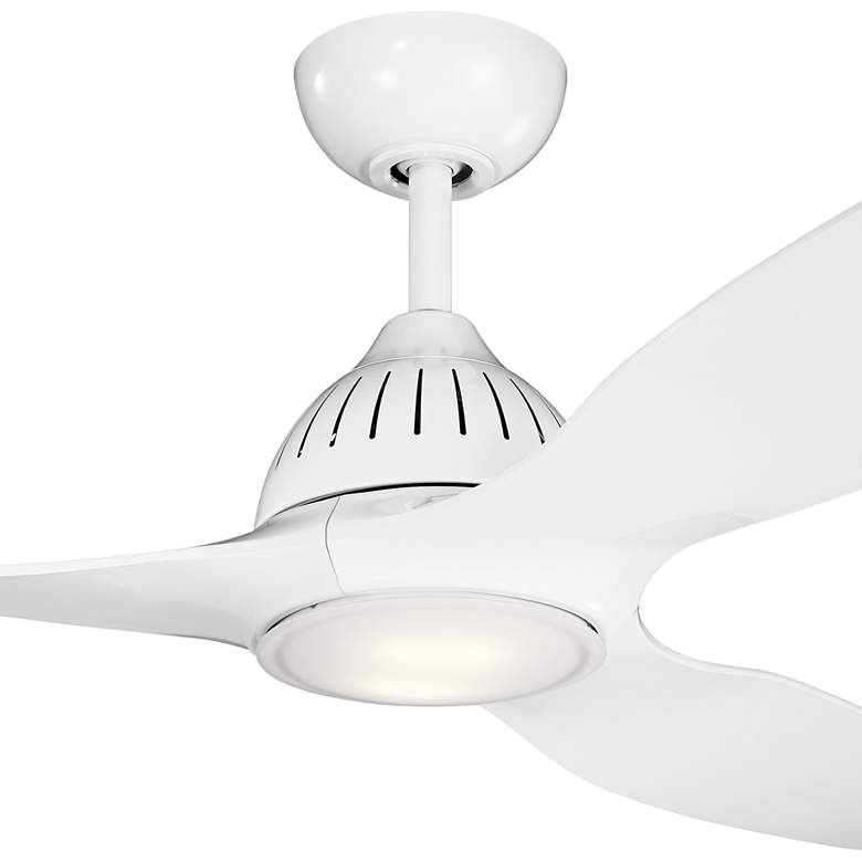 Image 3 60" Kichler Jace White Damp Rated LED Ceiling Fan with Wall Control more views