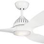 60" Kichler Jace White Damp Rated LED Ceiling Fan with Wall Control