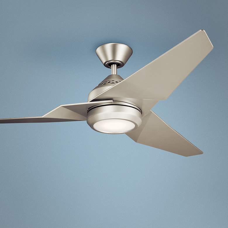 Image 1 60" Kichler Jade Brushed Nickel LED Ceiling Fan