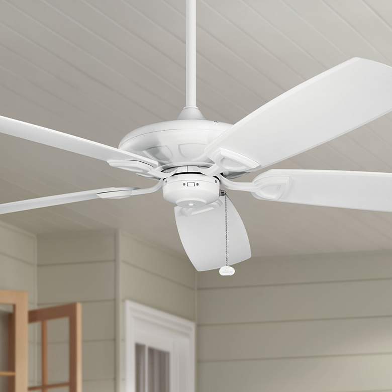Image 1 60" Kichler Kevlar Climates White Wet Rated Pull Chain Ceiling Fan