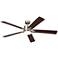 60" Kichler Lucian Elite XL Brushed Nickel LED Fan with Wall Control