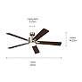 60" Kichler Lucian Elite XL Brushed Nickel LED Fan with Wall Control
