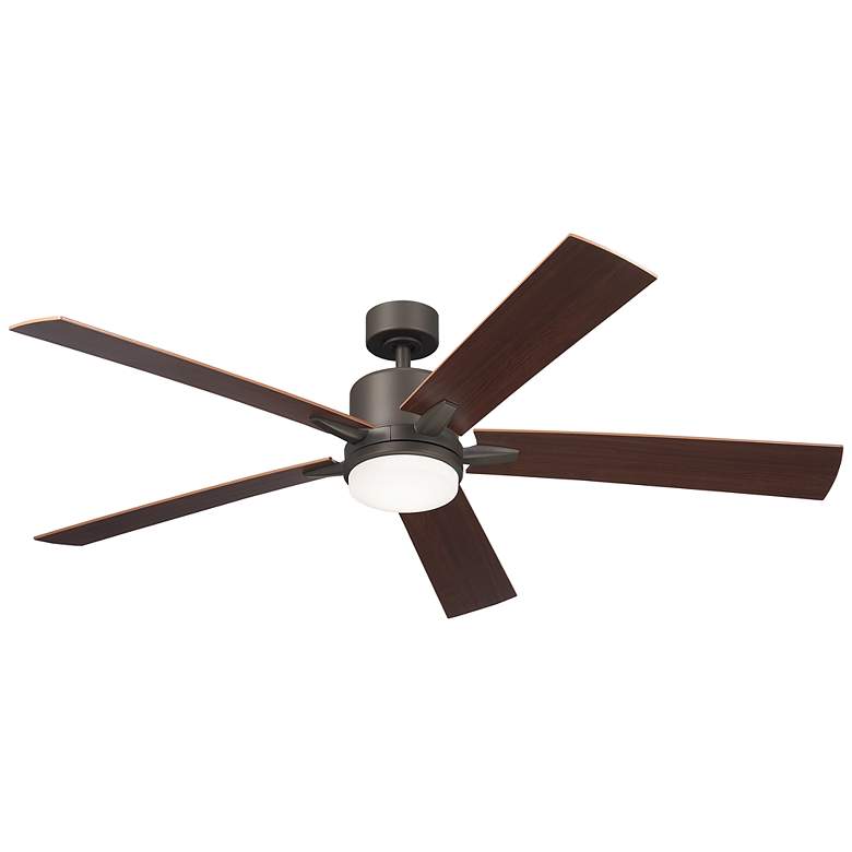 Image 1 60 inch Kichler Lucian Elite XL Olde Bronze LED Fan with Wall Control