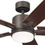 60" Kichler Lucian Elite XL Olde Bronze LED Fan with Wall Control