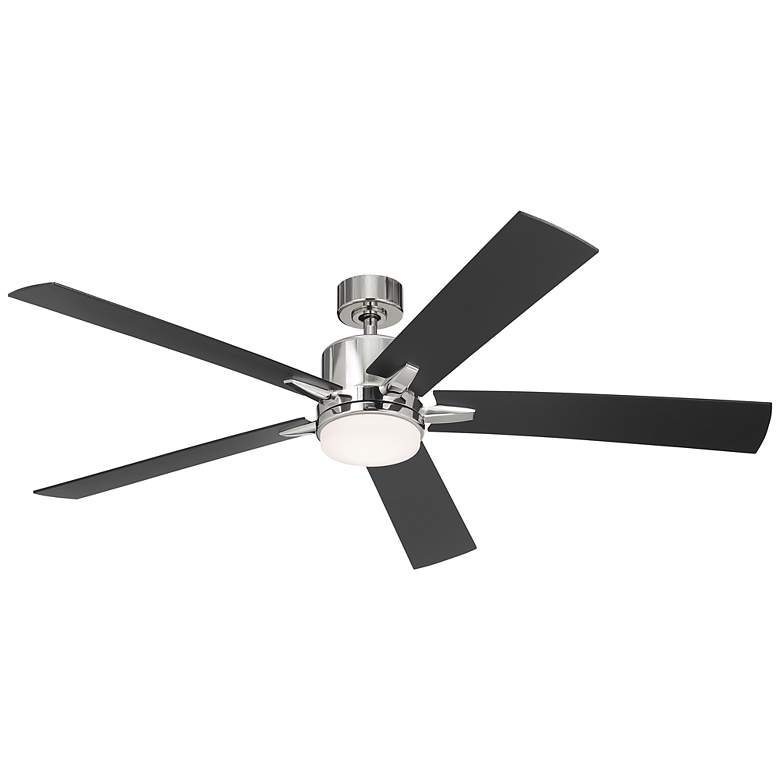 Image 1 60" Kichler Lucian Elite XL Polished Nickel LED Fan with Wall Control