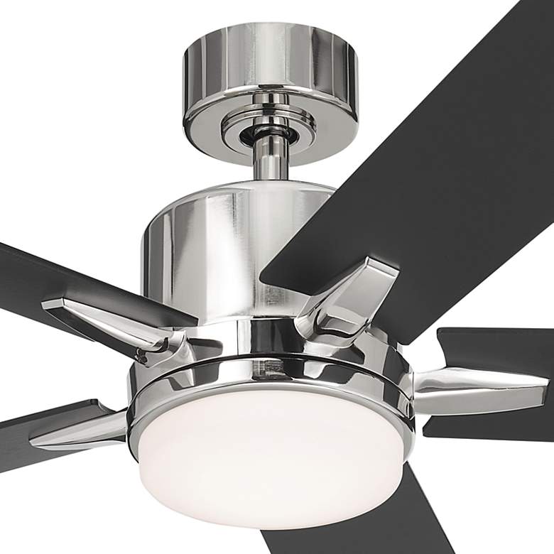 Image 2 60" Kichler Lucian Elite XL Polished Nickel LED Fan with Wall Control more views
