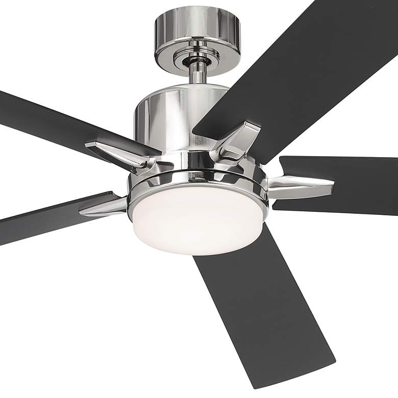 Image 2 60" Kichler Lucian Elite XL Polished Nickel LED Fan with Wall Control more views