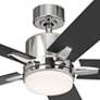60" Kichler Lucian Elite XL Polished Nickel LED Fan with Wall Control
