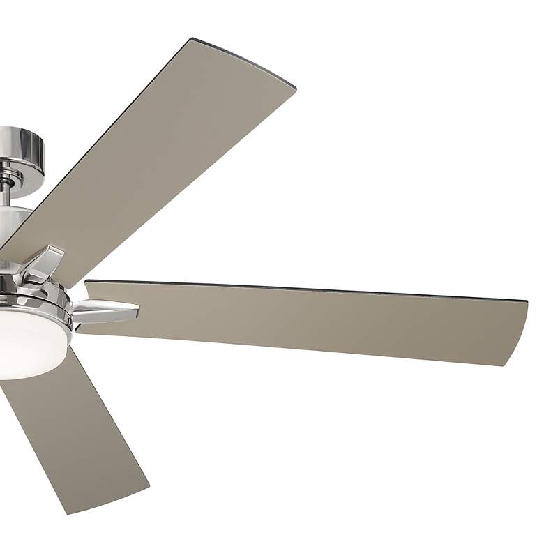Image 4 60" Kichler Lucian Elite XL Polished Nickel LED Fan with Wall Control more views
