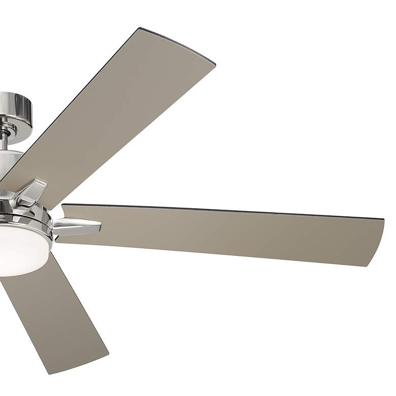 Image 6 60" Kichler Lucian Elite XL Polished Nickel LED Fan with Wall Control more views