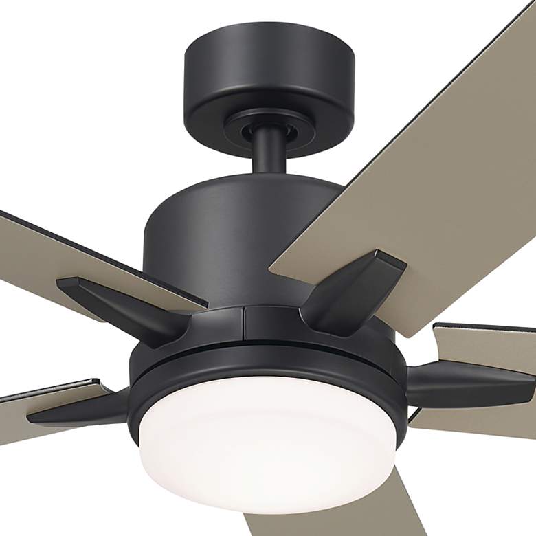 Image 2 60 inch Kichler Lucian Elite XL Satin Black LED Fan with Wall Control more views