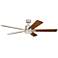 60" Kichler Lucian II Brushed Nickel Pull-Chain Indoor Ceiling Fan