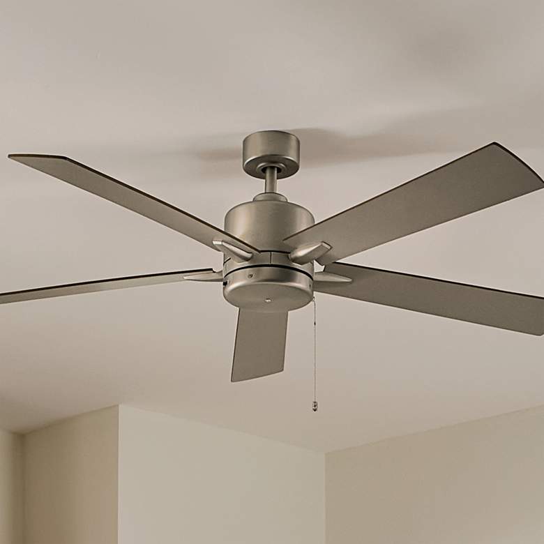Image 2 60" Kichler Lucian II Brushed Nickel Pull-Chain Indoor Ceiling Fan