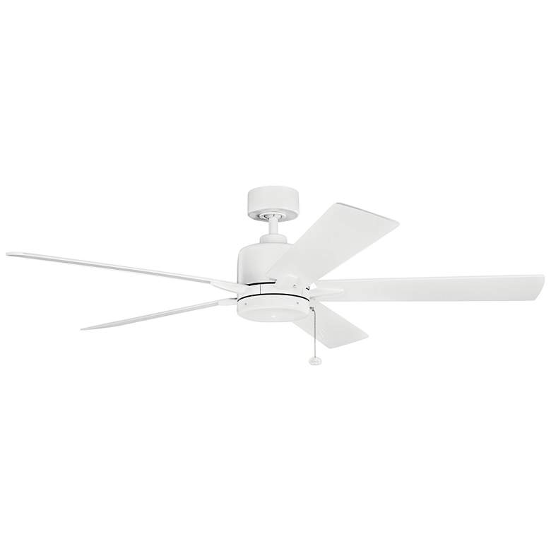 Image 3 60 inch Kichler Lucian II Matte White Pull-Chain Indoor Ceiling Fan