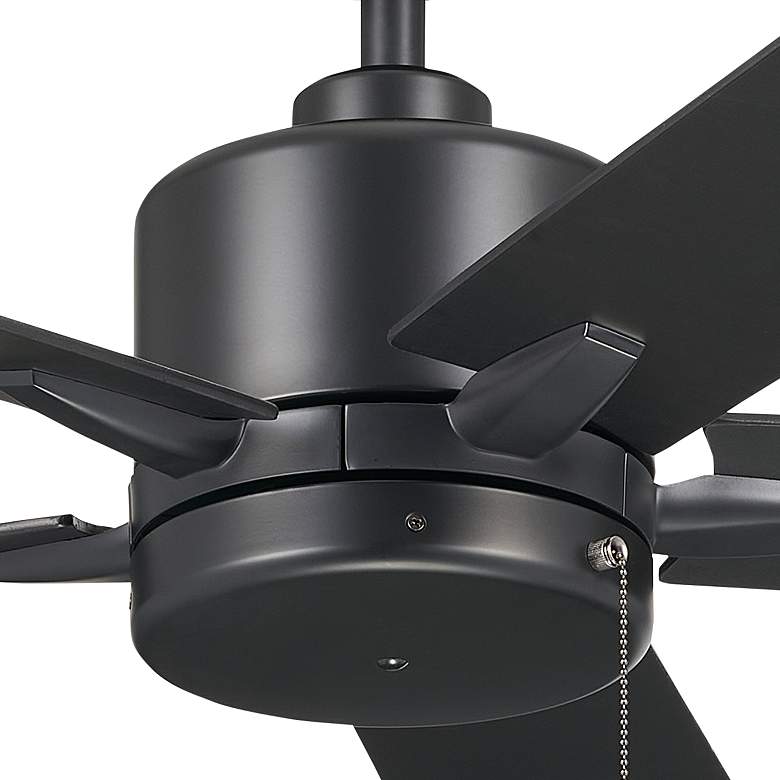 Image 2 60 inch Kichler Lucian II Satin Black Pull-Chain Indoor Ceiling Fan more views