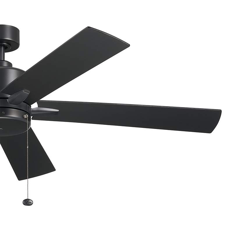 Image 3 60" Kichler Lucian II Satin Black Pull-Chain Indoor Ceiling Fan more views