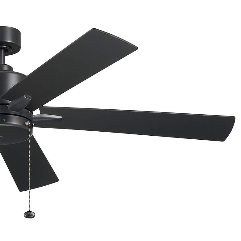 Image 3 60 inch Kichler Lucian II Satin Black Pull-Chain Indoor Ceiling Fan more views