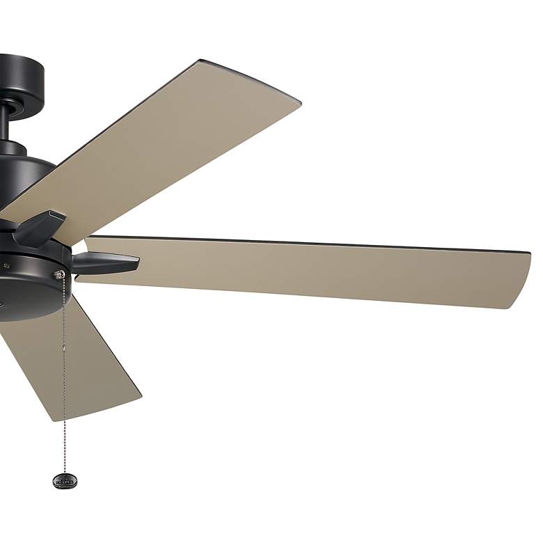 Image 5 60" Kichler Lucian II Satin Black Pull-Chain Indoor Ceiling Fan more views