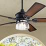 60" Kichler Lyndon Patio Black LED Outdoor Fan with Wall Control