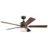 60" Kichler Lyndon Patio Bronze LED Wet Rated Fan with Wall Control