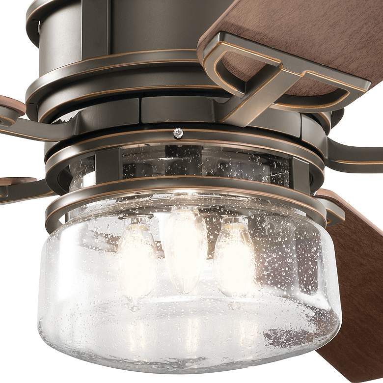 Image 3 60" Kichler Lyndon Patio Bronze LED Wet Rated Fan with Wall Control more views