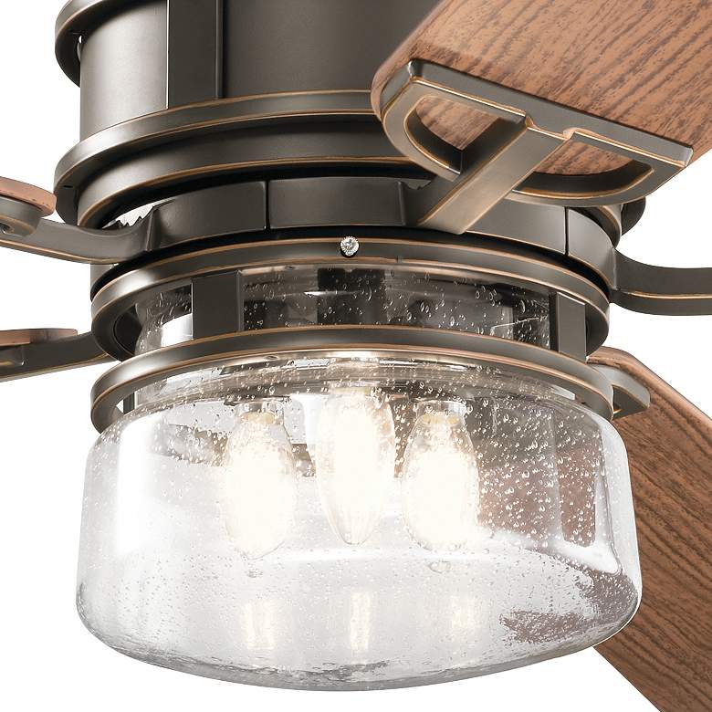 Image 4 60" Kichler Lyndon Patio Bronze LED Wet Rated Fan with Wall Control more views