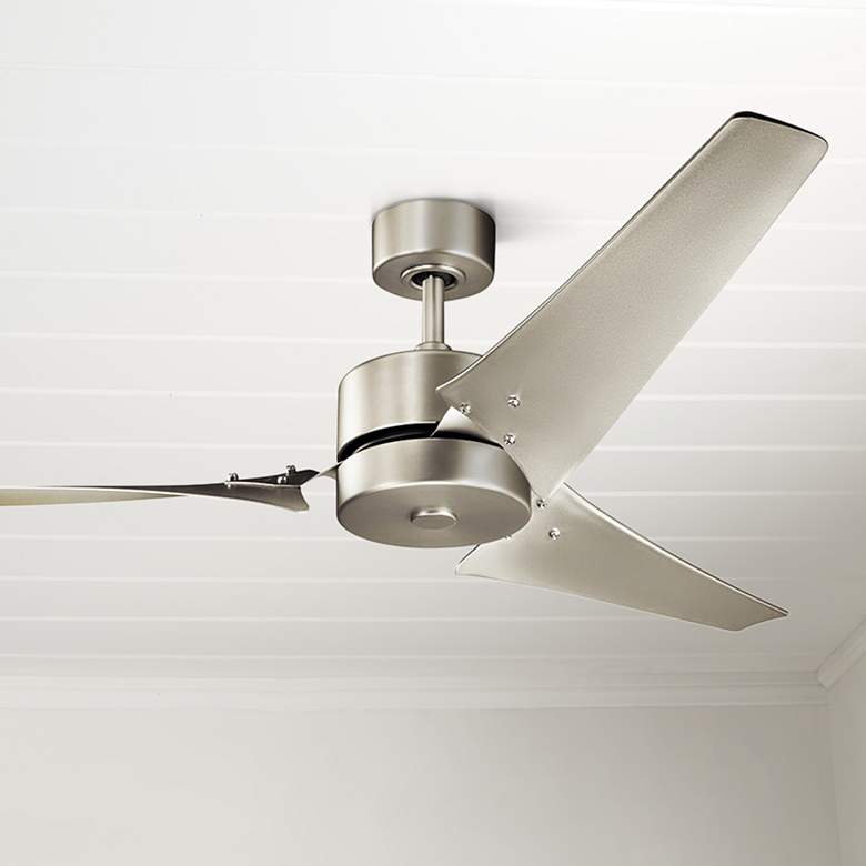 Image 1 60 inch Kichler Motu Brushed Nickel Modern Ceiling Fan with Wall Control