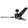 60" Kichler Motu Satin Black Three Blade Ceiling Fan with Wall Control