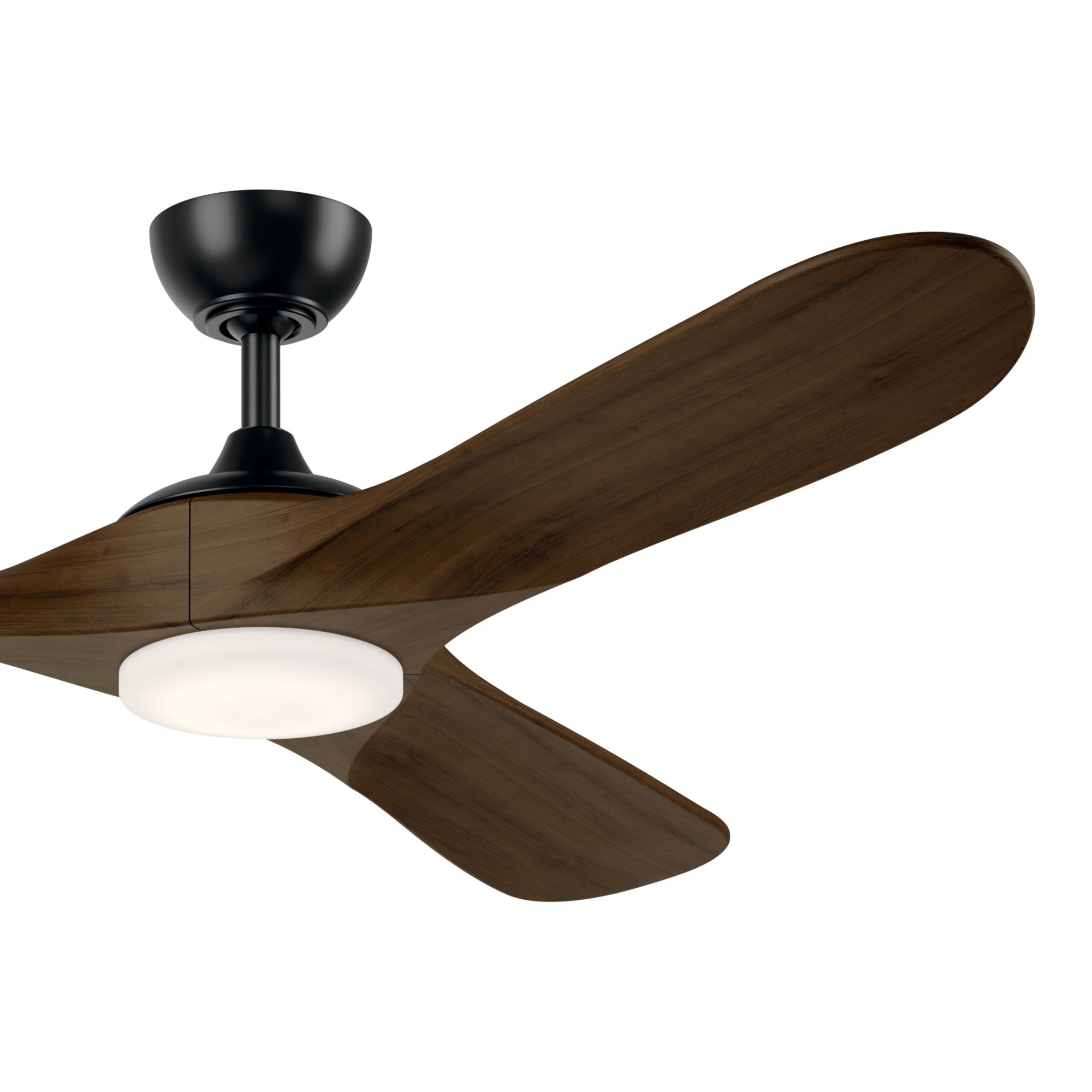 Image 2 60" Kichler Mylo Satin Black and Aged Walnut LED Ceiling Fan more views