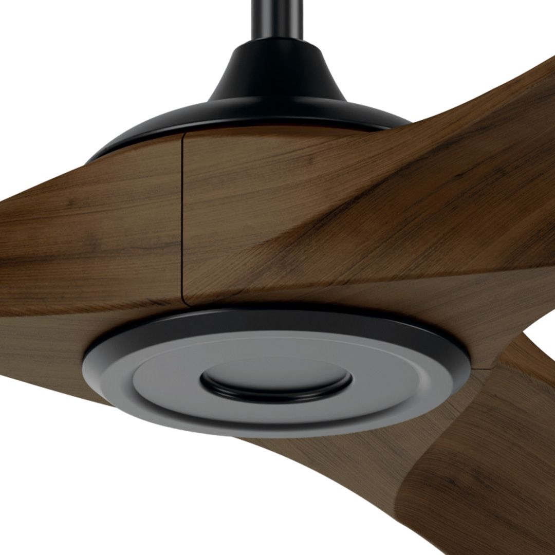 Image 4 60" Kichler Mylo Satin Black and Aged Walnut LED Ceiling Fan more views