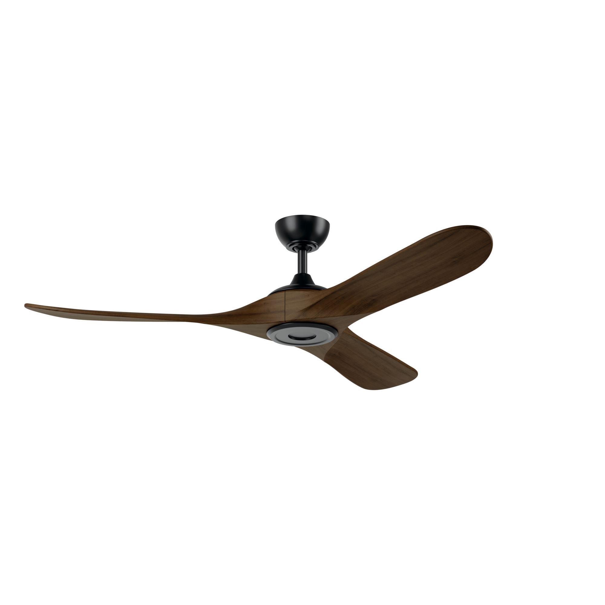 Image 5 60" Kichler Mylo Satin Black and Aged Walnut LED Ceiling Fan more views